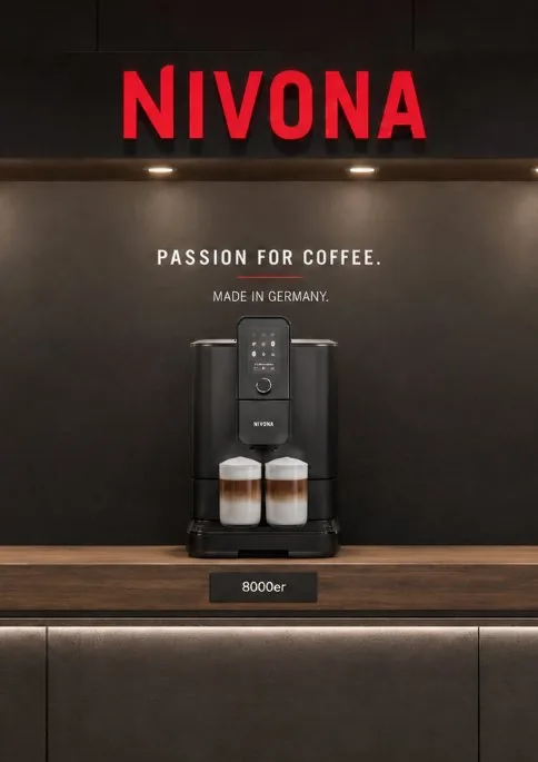 Moderner Kaffeevollautomat in Silber – NIVONA Design